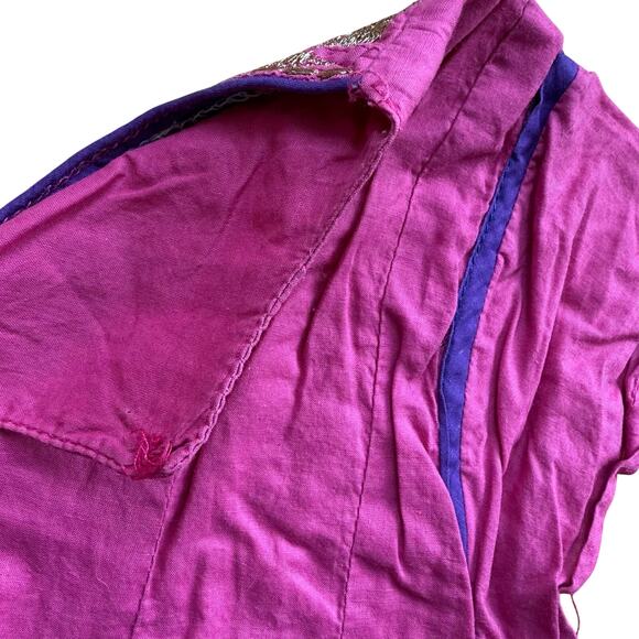 Anarkali salwar kameez Cotton Indian Pakistani Pink Green Dress Size M Wedding - Picture 10 of 13